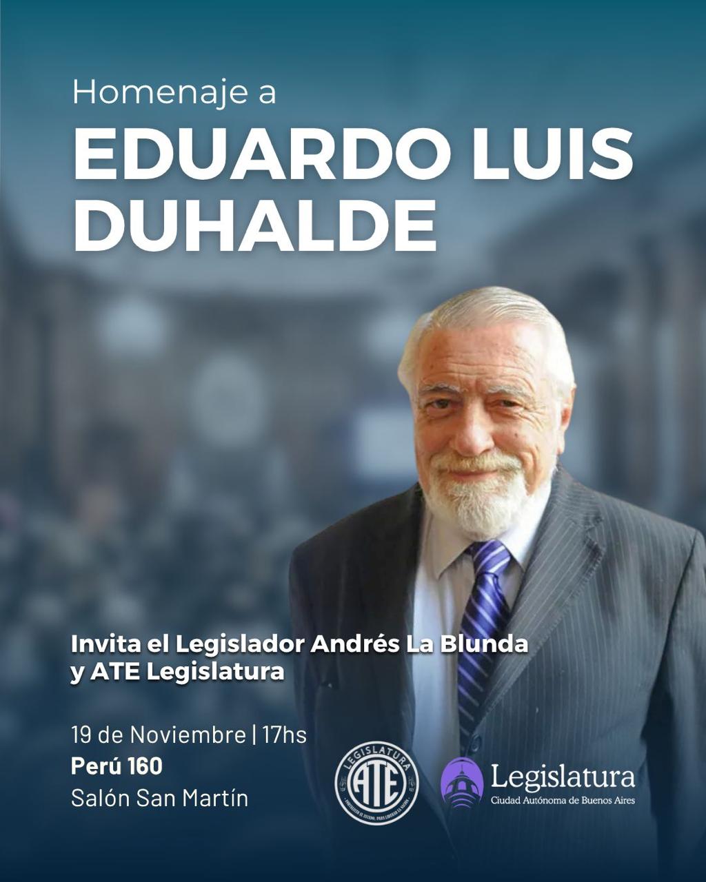EDUARDO LUIS DUHALDE, su recuerdo contrasta con la reivindicación de genocidas como Videla, Netanyahu, Falcon y Villar