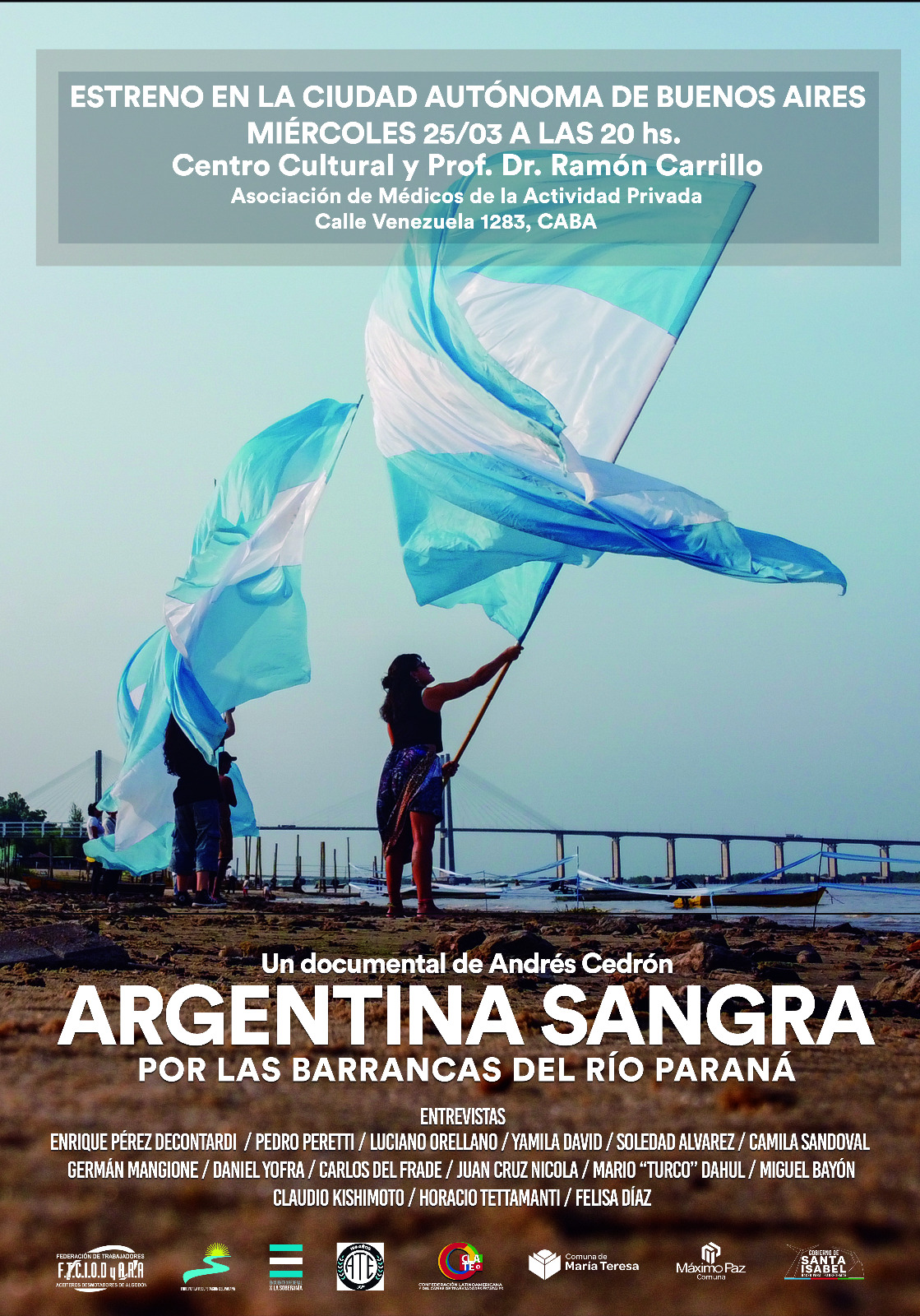 CINE. Argentina se desangra por las barrancas del Paraná. Dónde se puede ver.