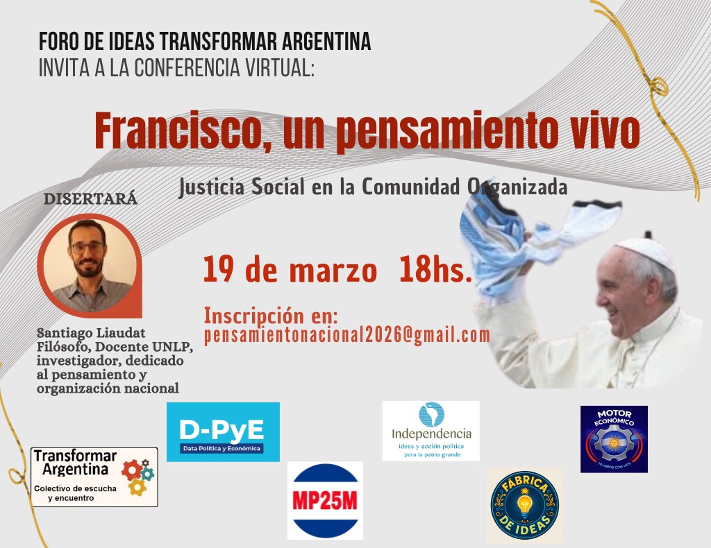 FRANCISCO. El pensamiento vivo del Papa argentino en un foro virtual, este jueves, con inscripción previa